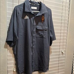Adidas Gray Short Sleeve Shirt with Logo